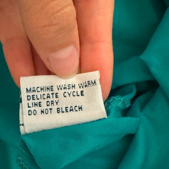 Vintage Izod Teal Windbreaker Pullover Jacket 2X Big Half Zip Nylon - Picture 9 of 9